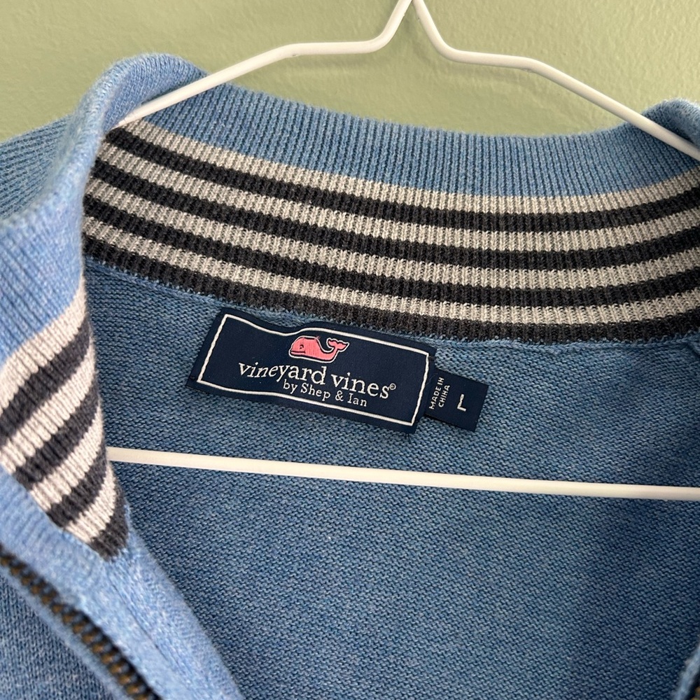 Vineyard Vines Blue Zip Up Sweater